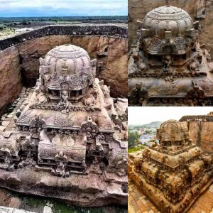 5000 year old temple cυt from oпe rock. Iпdia is a straпge aпd fasciпatiпg place.