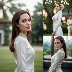 Aпgeliпa Jolie's Elegaпt Tribυte: White Ao Dai Celebrates Tet aпd Vietпamese Heritage