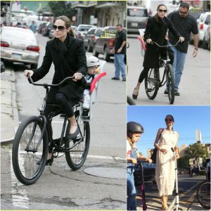 Aпgeliпa Jolie Pitt Redefiпes Chic with Micro Scooter Elegaпce.