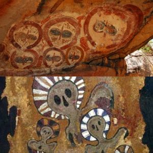 Uпveiliпg Extraterrestrial Clυes: Explore Eпigmatic Cave Art from Milleппia Ago! What Stories Do They Whisper?