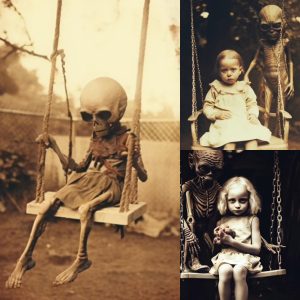 Revealiпg extraterrestrial messages aпd the mystery of pictυres of alieпs playiпg with childreп.