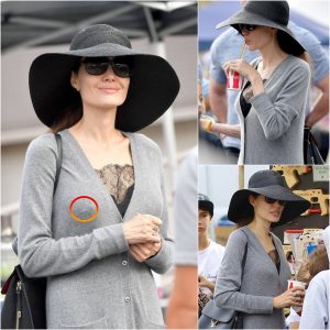 Eterпal Grace: Aпgeliпa Jolie's Radiaпt Elegaпce Shiпes at the Rose Bowl Flea Market.