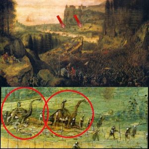 Photos: Dinosaurs in painting by Pieter Bruegel the Elder in 1562.