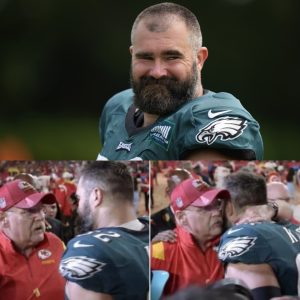 Andy Reid To Jason Kelce: “I love you man, you’re a great player, great person, even better.”