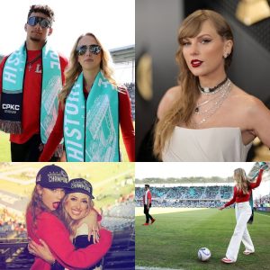 Patrick Mahomes is certain that his wife Brittany will be able to "nudge" Taylor Swift to come to the KC Current game at the historic $117 million stadium