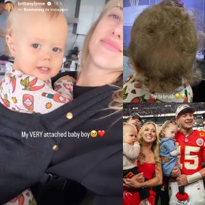 Bronze, Brittany Mahomes's incredibly bonded newborn boy, severely brands her