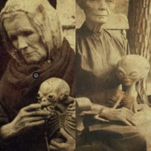 In 1919, photos were discovered depicting a woman in America clandestinely caring for an alien creature.