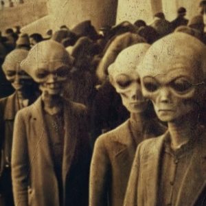 The ancient photographs depicting the appearance of aliens stirred up controversy.