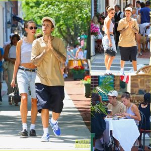 Justin Bieber And Hailey Surprised Everyone When They Were Seen Wearing Simple, Stylish Fashion With Friends Enjoying Lunch At A Luxury Restaurant On A Beautiful Day In Nyc.