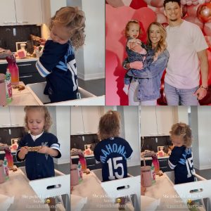 Enchantingly Captured: Patrick Mahomes' Daughter, Sterling, Glows in His No. 15 KC Royals Jersey