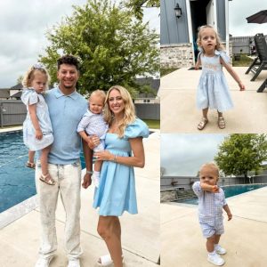 Easter celebration in unison with wife Brittany and children Patrick Mahomes