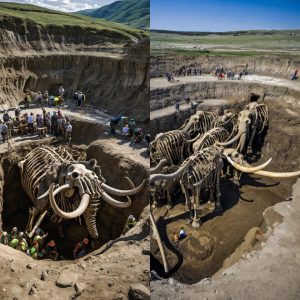 Little Girl's Coincidental Discovery of 100,000-Year-Old Mammoth Bones While Fishing with Her Father.