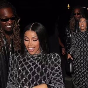 Cardi B dazzles in glitzy black dress on date night with husband Offset in Paris after online 'quarrel' where rapper accused her of cheating -News