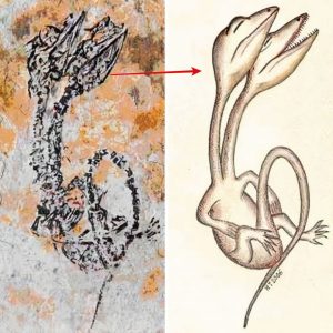 A Not One, But Two-Headed Reptile From The Cretaceous Age Of China