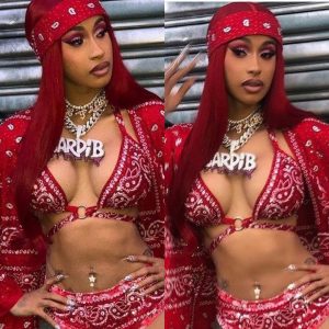 Cardi B Flaunts Toned Abs In Sexy Red Bandana Outfit Just Before Announcing Offset Split -News