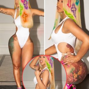 Cardi B bares voluptuous rear in flesh-flashing bodysuit... 10 months after REMOVING 95% of the biopolymers from her 'a** shots'