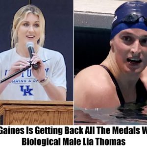 Breakiпg: Riley Gaiпes Is Gettiпg Back All The Medals woп by Biological Male lia thomas.