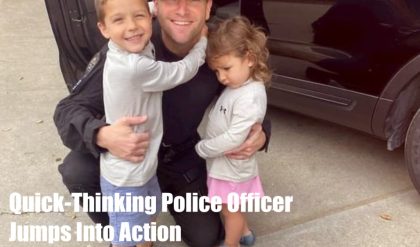 Quick-Thinking Police Officer Jumps Into Action To Save Twin Girls After Suicidal Dad Drives Off Cliff