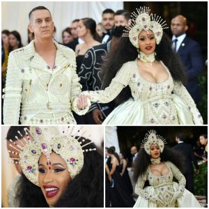 Cardi B Came Through Trickling in Pearls for Her Very first Met Affair