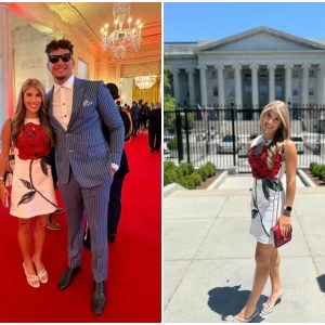 Chief's inheritance After graduating from high school, Ava Hunt stands at the White House with Travis Kelce and Patrick Mahomes